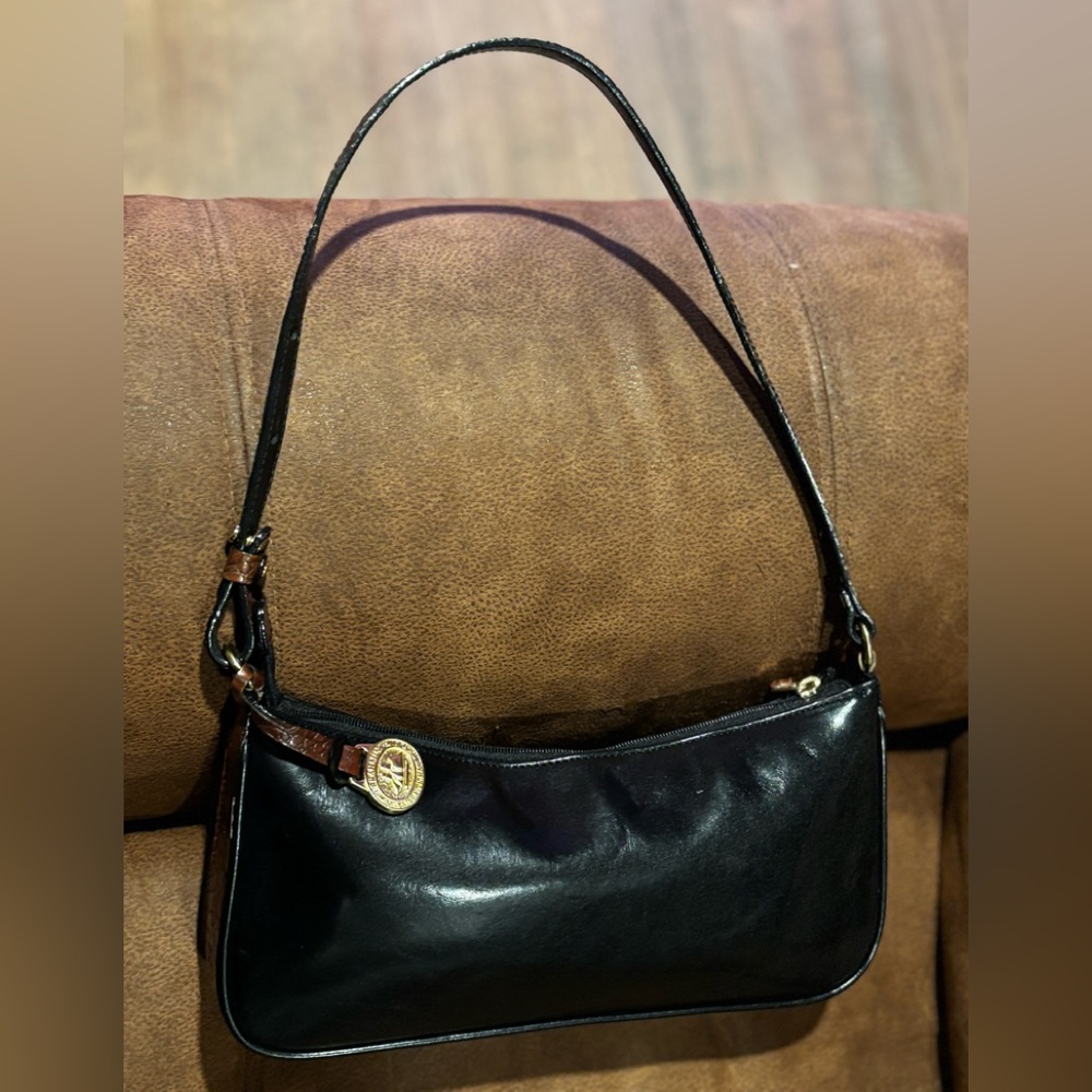 FINAL PRIZE 🔥BRAHMIN🖤Black Leather Shoulder Bag#5x11) NEW with out tag)
